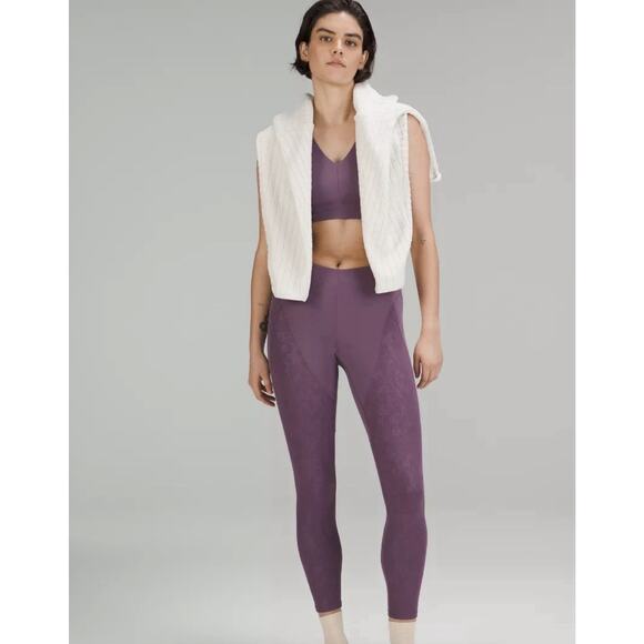 lululemon athletica Pants - lululemon lab Embossed Nulu Yoga Legging Purple Women’s Size 12